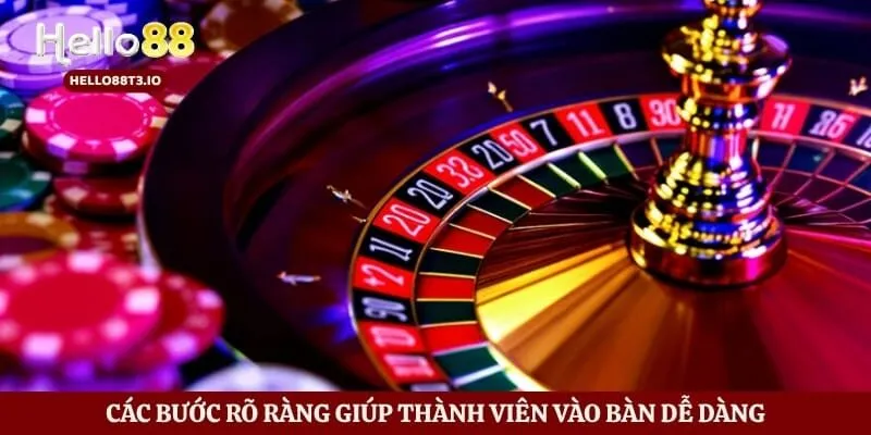 Các bước rõ ràng giúp thành viên vào bàn dễ dàng