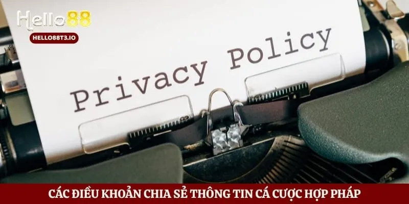 Các điều khoản chia sẻ thông tin cá cược hợp pháp