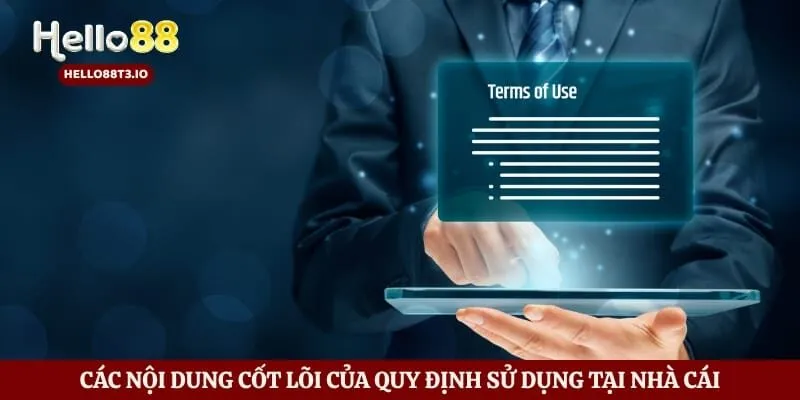 Các nội dung cốt lõi của quy định sử dụng tại nhà cái