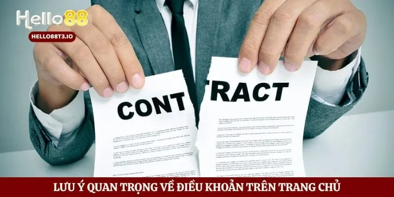 Miễn Trừ Trách Nhiệm Hình số 4 Lưu ý quan trọng về điều khoản trên trang chủ