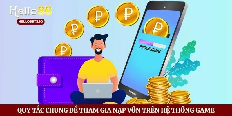 Nạp Tiền Hello88 - Lưu Ý Quan Trọng Khi Nạp Điểm Cược Hình số 2 Quy tắc chung để tham gia nạp vốn trên hệ thống game