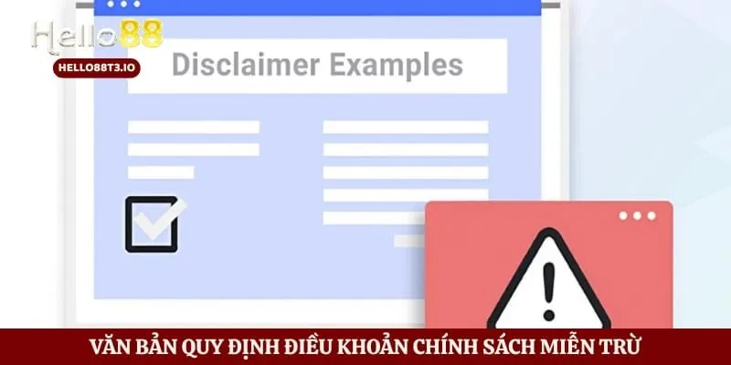 Miễn Trừ Trách Nhiệm Hình số 1 Văn bản quy định điều khoản chính sách miễn trừ